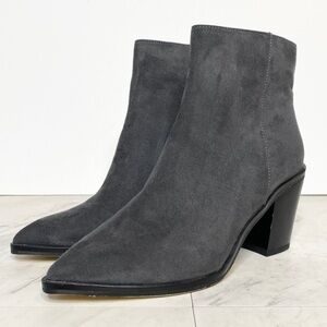 New! 14th & Union Block Heel Gray Bootie 6 1/2